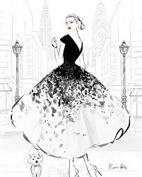 Grace Kelly By Kerrie Hess Kerrie Hess Fashion Artwork Fashion Art Illustration
