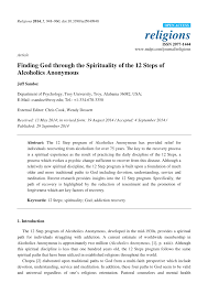 Pdf Finding God Through The Spirituality Of The 12 Steps Of Alcoholics Anonymous