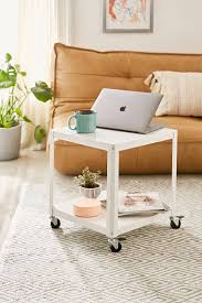 Rolling Side Table Modern Side Table Staining Furniture Furniture