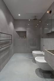 Gold Gray Apartment Stylish Bathroom Concrete Interiors Bathroom Inspiration