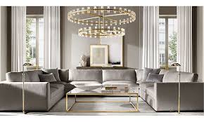 Rooms Rh Modern In 2020 Gold Living Room Decor Rh Living Room Restoration Hardware Living Room