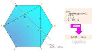 Geometry Classes Problem 1106 Regular Hexagon Congruence Diagonal Collinear Points Math Teacher Master Degree College Online Math Regular Hexagon Math