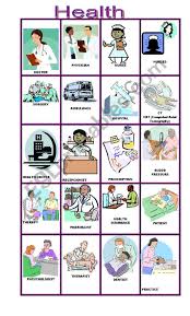Use them according to the your students' level, as conversation cards on the topic 'health'. Esl Health Unit