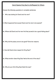 David Spares King Saul S Life Respect For Others Interactive Worksheet In 2020 Worksheets Interactive Respect Others