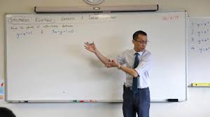 Simultaneous Linear Quadratic Equations 1 Of 2 Considering A Line Parabola Youtube