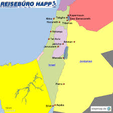 V., 2004,1 blatt gefaltet auf din a4 vergrößerte ansicht. Stepmap Israel Jordanien Pfr Junk Landkarte Fur Israel