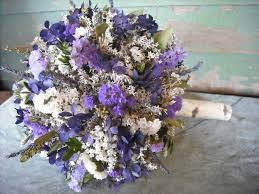 Dried Flower Bridal Bouquet With Birch Handle In Shades Of Purple And Violet For Your Wood Dried Flower Bouquet Wedding Flower Bouquet Wedding Dried Flowers