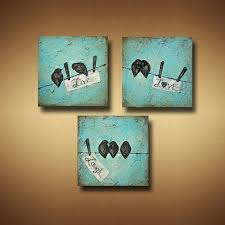 Abstract Birds On A Wire Painting Live Laugh Love Tryptic Abstract Birds On Wire Painting Painting Abstract Lithograph Print