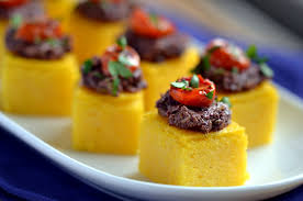 Polenta Olive Tapenade Bites Coconut And Berries Recipe Food Polenta Tapas Recipes Party