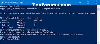 Access the ubuntu terminal on windows with wsl. How To Set Linux Distribution Version To Wsl 1 Or Wsl 2 In Windows 10 Tutorials