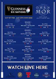 The calcutta cup match between england and scotland then follows at twickenham. Guinness Six Nations 2020 Live At Oran Mor Oran Mor