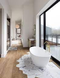 A pedestal tub and chrome accents. 48 Bathroom Tile Ideas Bath Tile Backsplash And Floor Designs