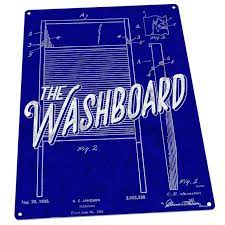 The array of decorative metal wall décor at bedbathandbeyond.com gives you plenty of options for your décor. Blueprint Washboard Patent Illustration 9 X12 Metal Sign Wall Decor For Bath Or Laundry Walmart Com Walmart Com