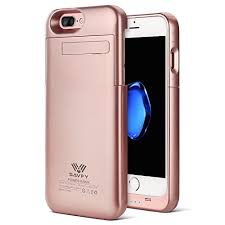 It is one of the lightest power banks for iphone 6s and iphone 7 and weighs only 4.1. Iphone 7 Plus Battery Case Savfy 4800mah Iphone Portable Charger Slim Rechargeable Extended Battery Charging Pack Power Bank Case With Kickstand For Iphone 7 Plus 6s Plus 5 5 Inch Rose Gold