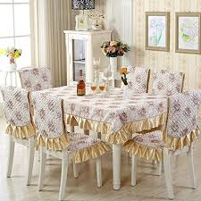 Fabric Dining Chair Pad Kit European Table Cloth Chair Cover Pastorale Coffee Tea Table Tablecloth Chair Covers Cushions Set E 130180cm 51 Modelos De Camas Mesa