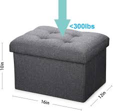 The anner floor shelf coffee table with storage features a stunning weathered finish with sophisticated elegant turned supports and a charming tufted fabric tabletop with welt trim. Buy Alasdo Storage Small Ottoman Foldable Rectangle Coffee Table Multipurpose Foot Rest Short Children Sofa Stool Linen Fabric Ottomans Bench Foot Rest For Bedroom Dark Grey Online In Vietnam B07vlb6vcz
