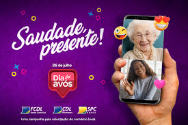 Presente dia dos avos caneca vó md1 achou presentes r$ 19,90 r$ 37,41 4x r$ 5,50; Saudade Presente E O Tema Da Campanha De Dia Dos Avos Da Cdl Blumenau