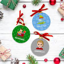 Keep late friends and family close to your heart by customizing unique memorial ornaments that will remind of them every christmas. Personalised Christmas Ornaments With Icon Stikets