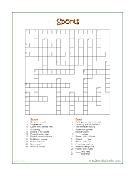 Solve boatload puzzles' 40,000 free online crossword puzzles below. Sports Crossword Puzzle Advanced My Printable Puzzles