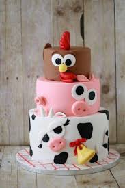 Animal Cake Cow Pig Chicken Cake Farm Animal Cakes Animal Cakes Animal Cake