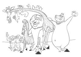 Free printable madagascar coloring pages for kids. All Friends Alex Lion Of Madagascar Coloring Page Cartoon Coloring Pages Coloring Pages Unique Coloring Pages