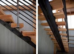 You can do much more under a staircase than merely set up storage. At Wooden Stairs On The Metal Frame Steel Wooden Staircase Design Stair Railing Design Metal Stairs