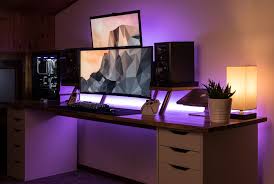 Gaming desks » free to play mmorpg guides. Custom Ikea Desk With Monitor Riser And Cable Passthru Album On Imgur