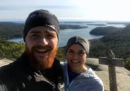 Chris Bartram, of Orono, Maine, shares photos he posted Nov 17 of running  up Acadia and Saint-Sauveur mountains, and climbing Canada Cliff with his  partner Hannah Mittelstaedt. (Photo courtesy Chris Bartram @bartclimbs.