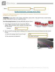 Start studying average atomic mass. Averageatomicmass Gizmo Pdf Name Date Student Exploration Average Atomic Mass Directions Follow The Instructions To Go Through The Simulation Respond Course Hero