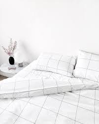 Aesthetic Black And White Grid Comforter Just Love The Grid Or Windowpane Pattern On Bedding Thegoodsheet Bedroom Interior Minimal Bedroom Bedroom Inspirations