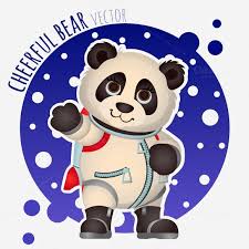 cartoon panda astronaut cartoon panda panda astronaut
