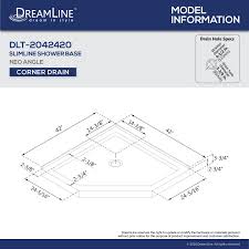 Dreamline french corner 42 in. Prism Plus Shower Enclosure And White Shower Base Kit Dreamline