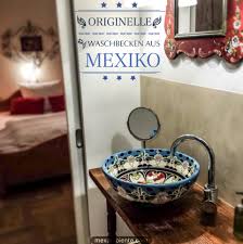 Ethno Stil Badezimmer Mit Einem Wunderschonen Waschbecken Von Mexambiente Ethno Rustikal Bunt Landhaus C Stil Badezimmer Waschbecken Einrichten Und Wohnen