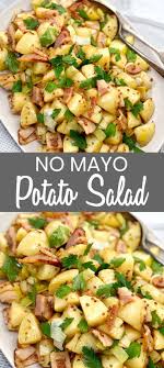 Warm Mustard Potato Salad Creamy Potatoes Paired With Bacon And Leek Bathed In A Tangy Mustard Garl Potato Salad Recipe Easy Potatoe Salad Recipe Leek Salad