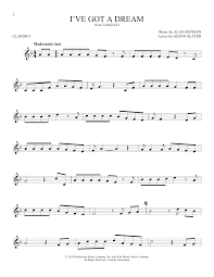 Learn online or download and print the pdf. I Ve Got A Dream From Disney S Tangled Clarinet Solo Sheet Music
