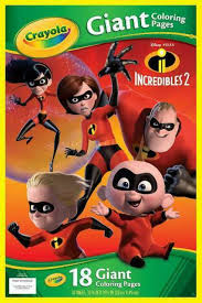 Mickey mess free coloring kit: Incredibles 2 Giant Coloring Book Pages 18 32cm X 49cm By Crayola For Sale Online Ebay