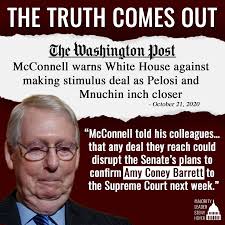 During an economic and public health crisis, Senate Majority Leader Mitch  McConnell would rather confirm judges than pass desperately-needed  coronavirus relief to help millions of American families and businesses.  American lives are