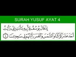 Surat yusuf ayat 4 lirik arab dan terjemahannya. Youtube Quotes Quran Youtube