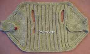 Resimli Ve Yazili Aciklamali Zibin Seklinde Orgu Bebek Yelegi Nazarca Com Baby Knitting Patterns Bebek Yelek Bebek Kazak Modelleri