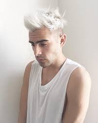 It made my hair all fall out and it. Bleached White With Quiff Mens Hair Colour Bleached Hair Cool Hairstyles