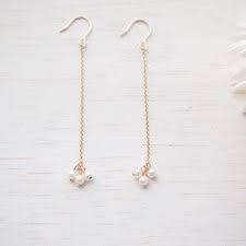 ハート コットンパールピアス ２ イヤリング アクセサリー ビーズアクセサリー