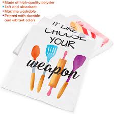 Funny kitchen quotes and sayings. Buy Funny Kitchen Towels With Sayings Set Of 4 Dish Towels Hand Towels Kit Printed With Funny Sayings Novelty Gift For Christmas Housewarming Birthday Party Watercolor Style Online In Indonesia B08j4566dm