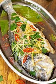 Ginger Steamed Fish El Mundo Eats Recipe Fish Recipes Healthy Steamed Fish Grouper Fish Recipes
