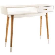 White Natural Console Table With Drawer Console Table Natural Desks Decor