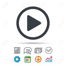 play icon audio or video player symbol statistics chart chat