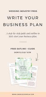 Wedding Planner Business Plan Template Business Plan Outline Photography Business Plan Business Plan Template