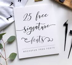 Web site bitfontmaker lets you design, create, and download your own fonts. Free Signature Fonts Mockofun