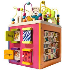 B Toys Wooden Activity Cube Zany Zoo Zany Zoo Activity Cube Zany Zoo Activity Cube