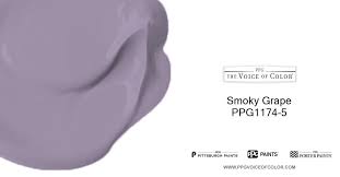 Back to purple paint colors. Smoky Grape Ppg1174 5 Voice Of Color Ppg Pittsburgh Paints And Ppg Porter Paints