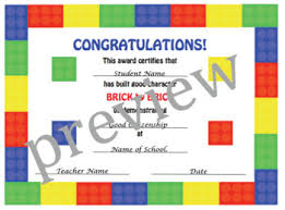Gift voucher templates free printable t vouchers 300200 t certificates blanks insrenterprises 945454 our goal is that these free. Brick By Brick Lego Inspired End Of The Year Awards Certificates Editable